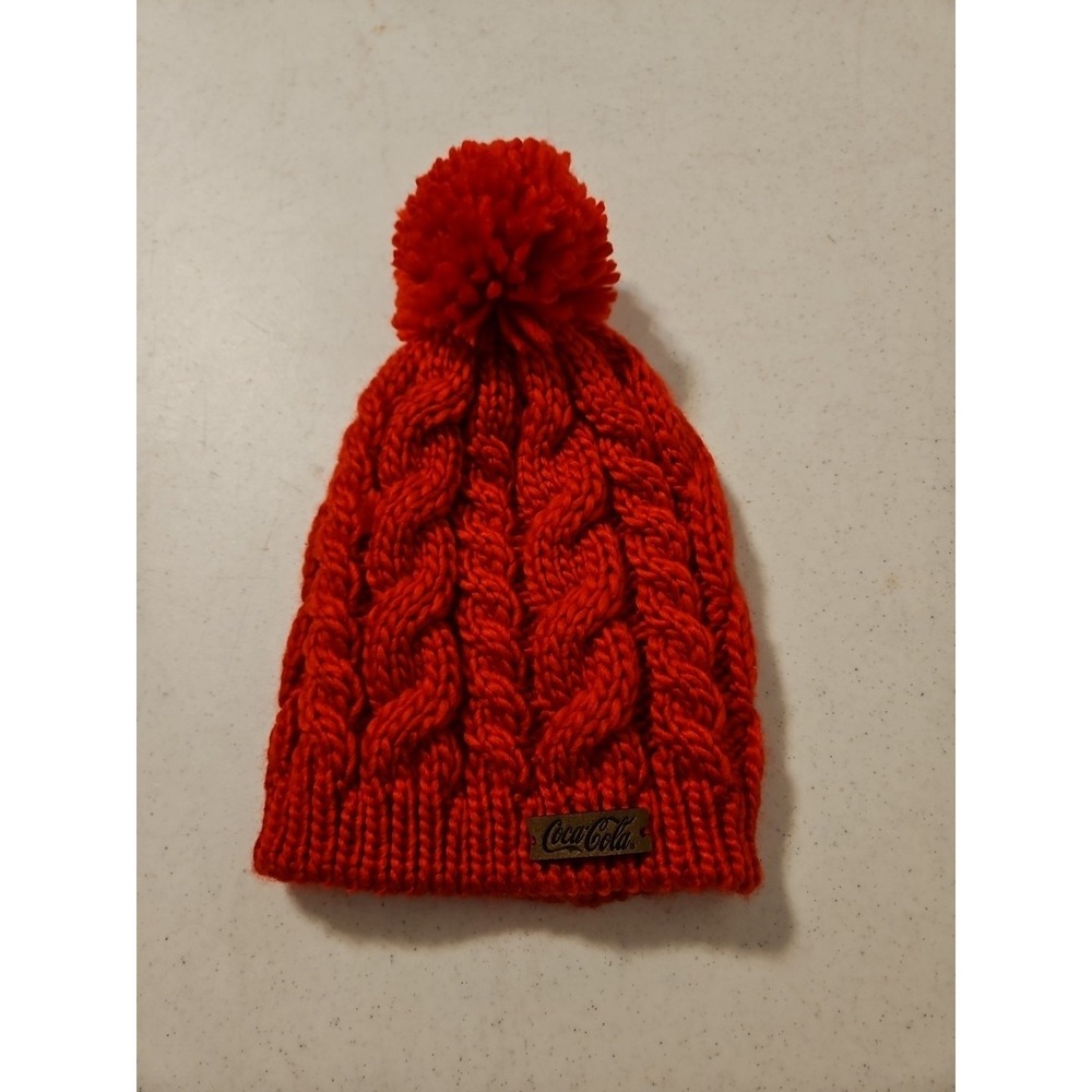 Coke Coca Cola Winter Collection Red Beanie Hat pom pom hat